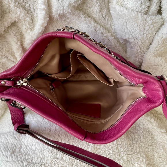 Coach Pink Chain Duffle Convertible Leather Crossbody Bag - Picture 6 of 6